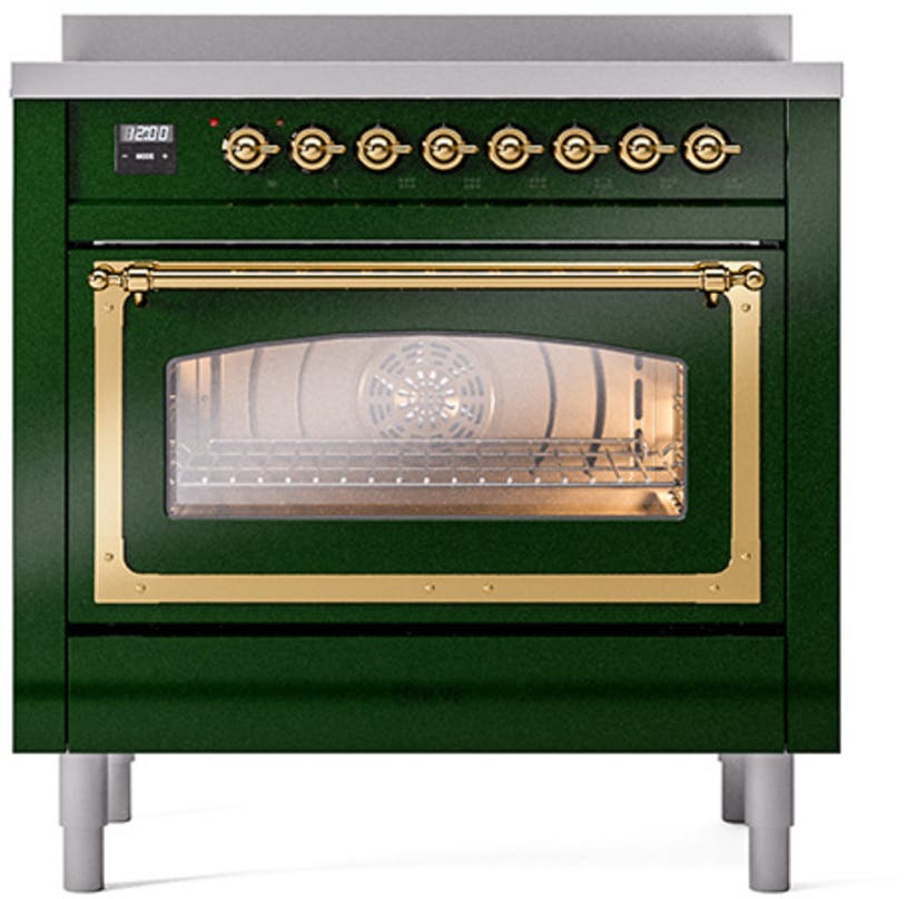 Ilve UNI366NMPEGG Emerald Green With Brass Knobs
