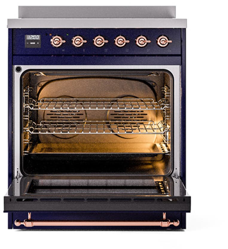 Ilve UNI304QNMPMBP Midnight Blue With Copper Knobs
