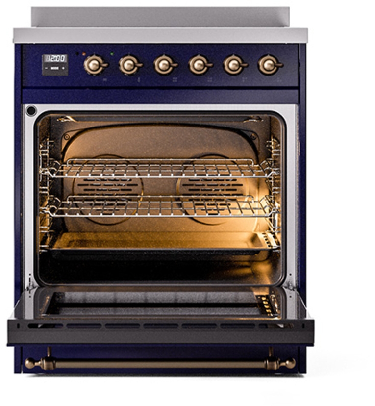 Ilve UNI304QNMPMBB Midnight Blue With Bronze Knobs