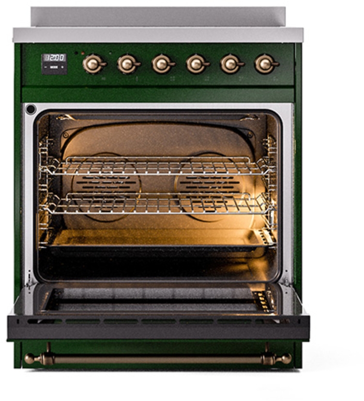 Ilve UNI304QNMPEGB Emerald Green With Bronze Knobs