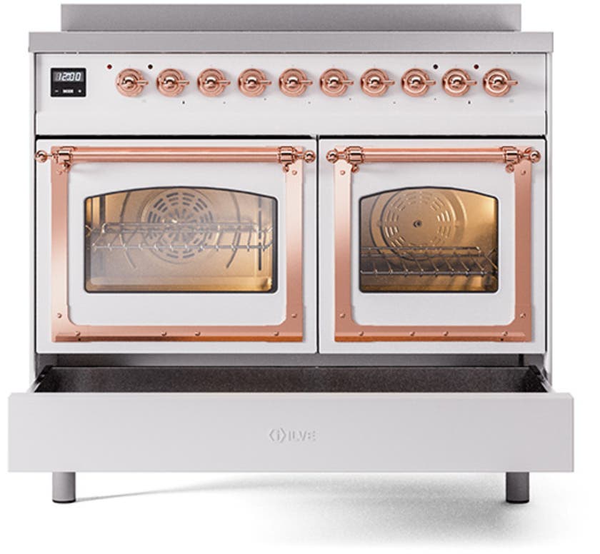 Ilve UNDI406NMPWHP White With Copper Knobs