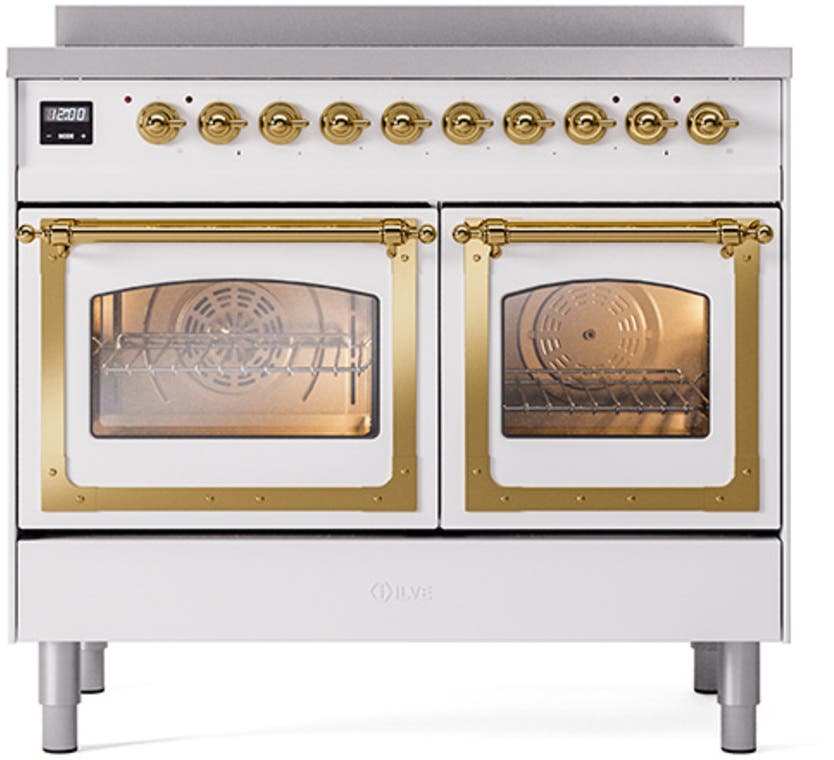 Ilve UNDI406NMPWHG White With Brass Knobs