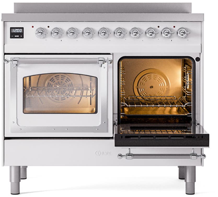 Ilve UNDI406NMPWHC White With Chrome Knobs