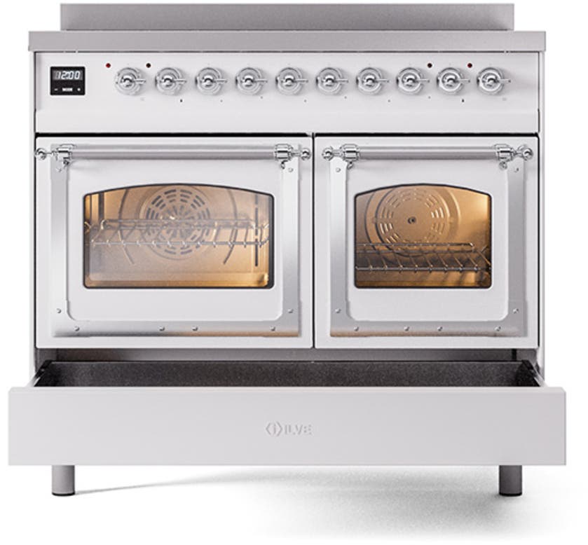 Ilve UNDI406NMPWHC White With Chrome Knobs