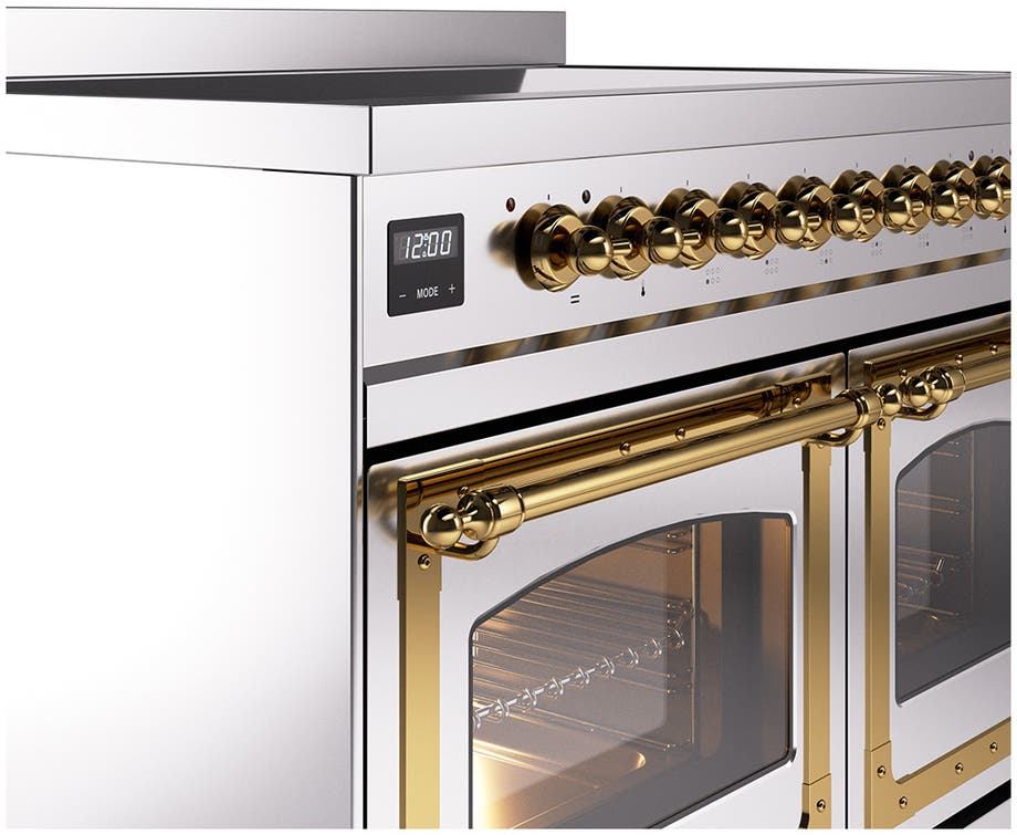 Ilve UNDI406NMPSSG Stainless Steel With Brass Knobs