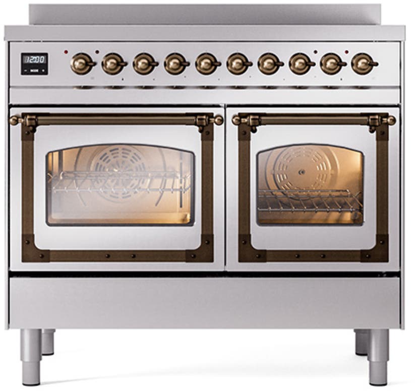 Ilve UNDI406NMPSSB Stainless Steel With Bronze Knobs