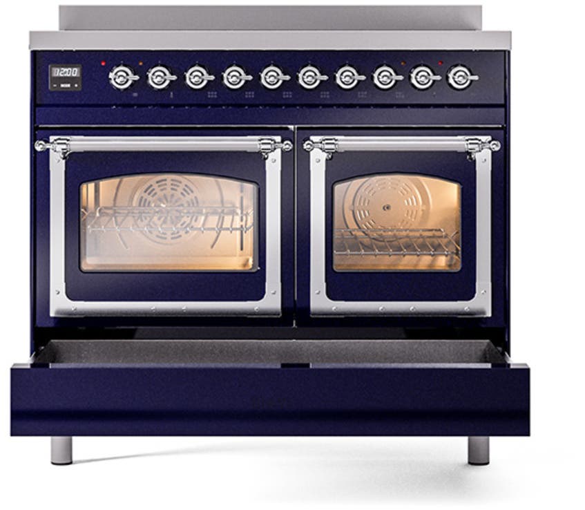Ilve UNDI406NMPMGC Midnight Blue With Chrome Knobs