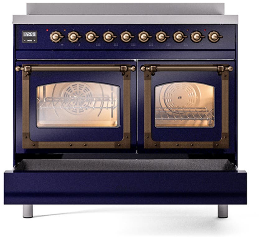 Ilve UNDI406NMPMGB Midnight Blue With Bronze Knobs