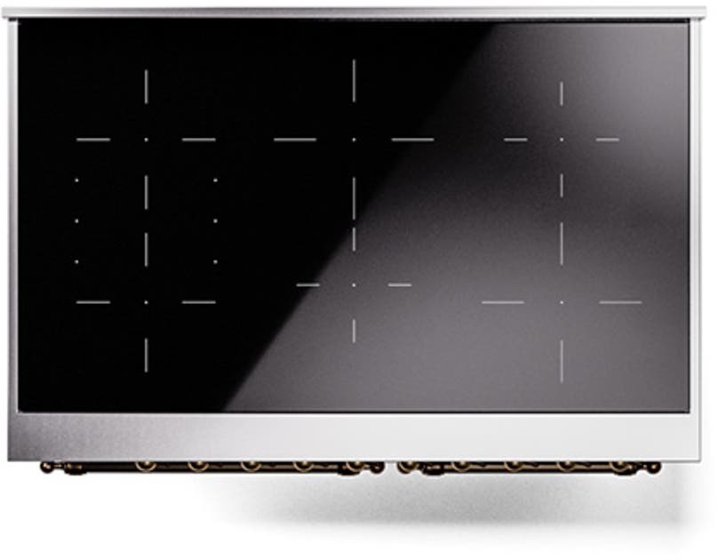 Ilve UNDI406NMPEGB Glossy Black With Bronze Knobs