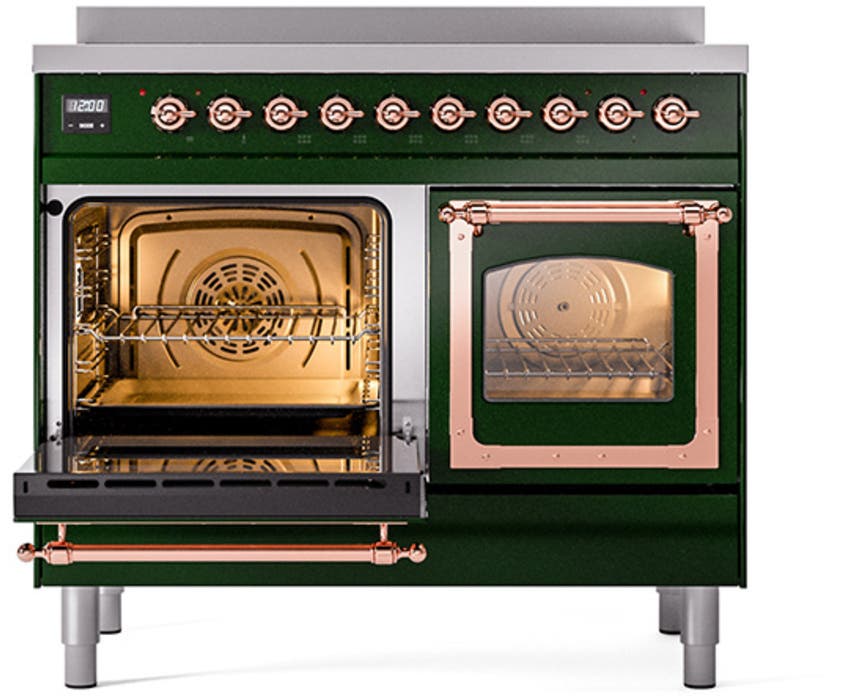 Ilve UNDI406NMPBUP Emerald Green With Copper Knobs