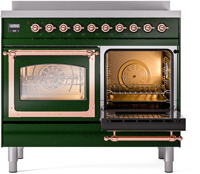 Ilve UNDI406NMPBUP Emerald Green With Copper Knobs
