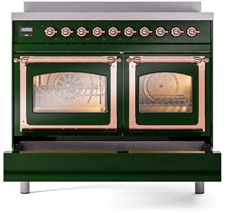 Ilve UNDI406NMPBUP Emerald Green With Copper Knobs
