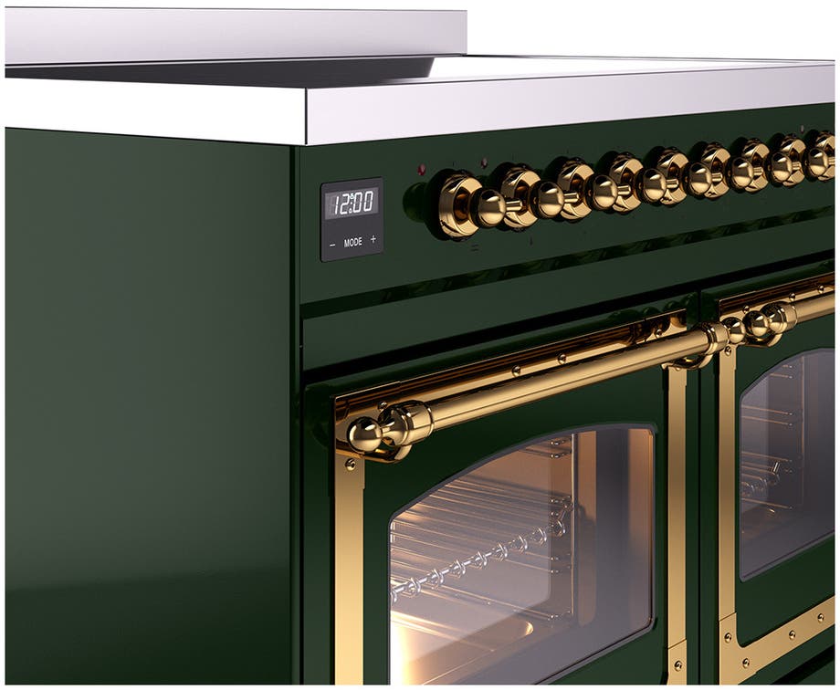 Ilve UNDI406NMPBUG Emerald Green With Brass Knobs