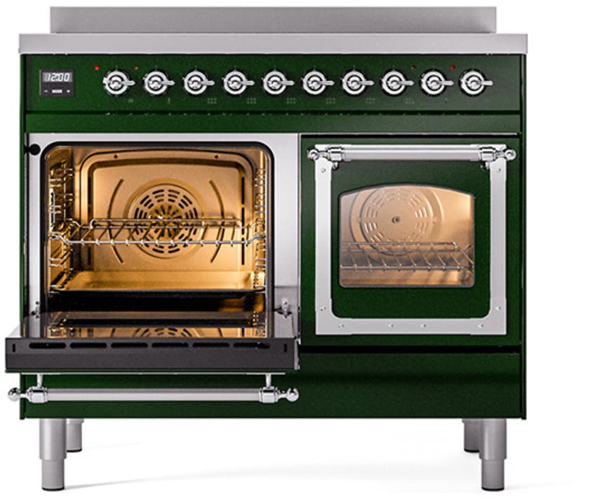 Ilve UNDI406NMPBUC Emerald Green With Chrome Knobs
