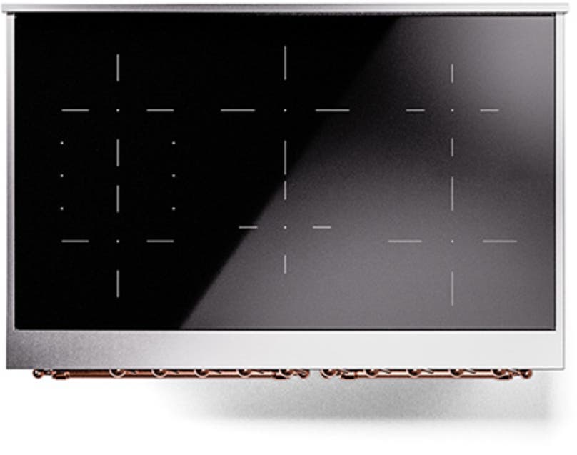 Ilve UNDI406NMPBKP Burgundy With Copper Knobs