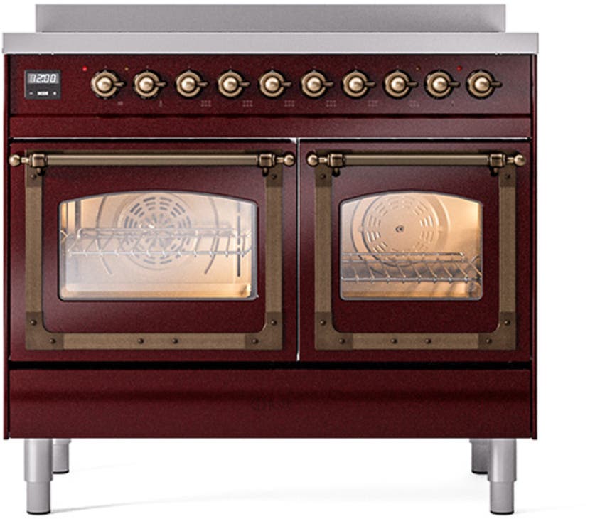 Ilve UNDI406NMPBKB Burgundy With Bronze Knobs