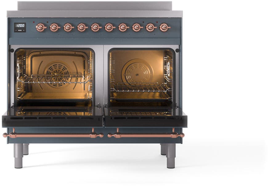 Ilve UNDI406NMPBGP Blue Grey With Copper Knobs