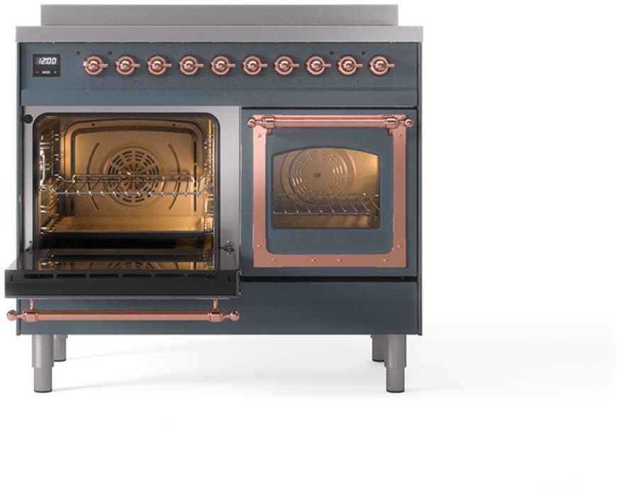 Ilve UNDI406NMPBGP Blue Grey With Copper Knobs