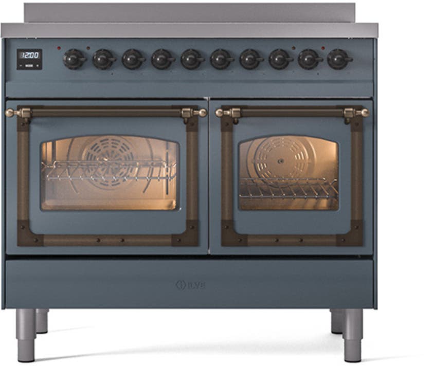 Ilve UNDI406NMPBGB Blue Grey With Bronze Knobs
