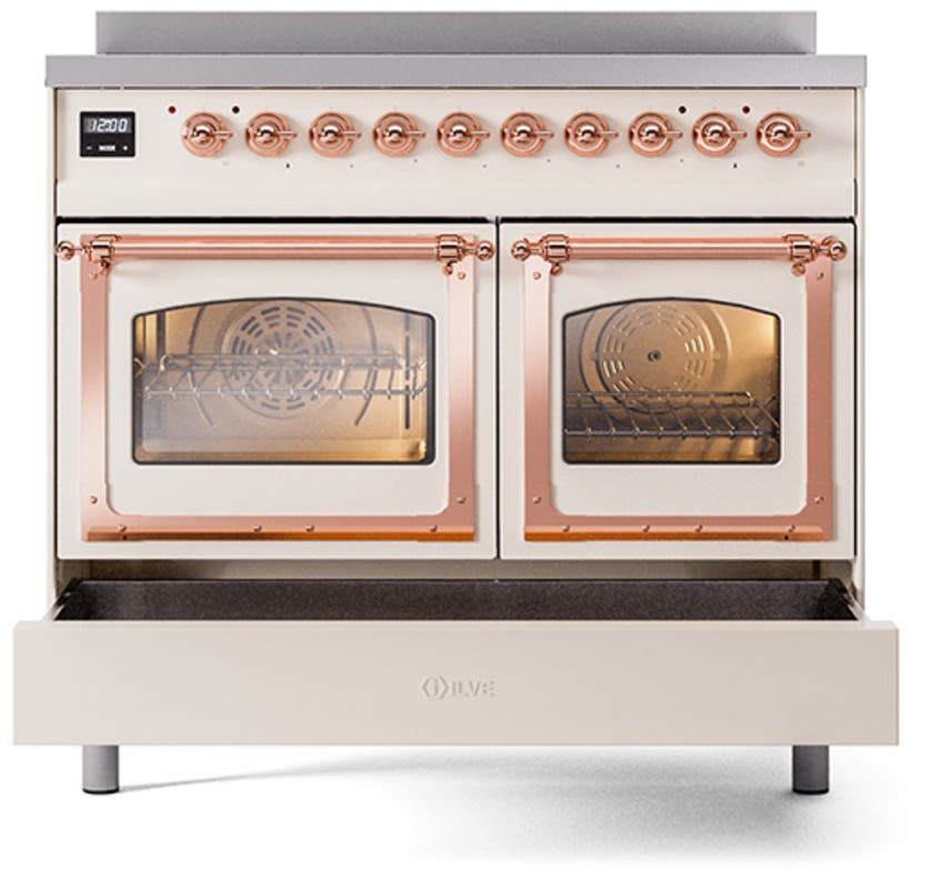 Ilve UNDI406NMPAWP Antique White With Copper Knobs