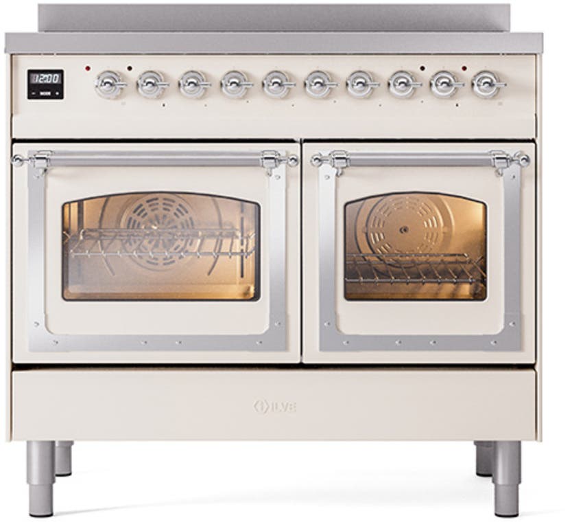 Ilve UNDI406NMPAWC Antique White With Chrome Knobs