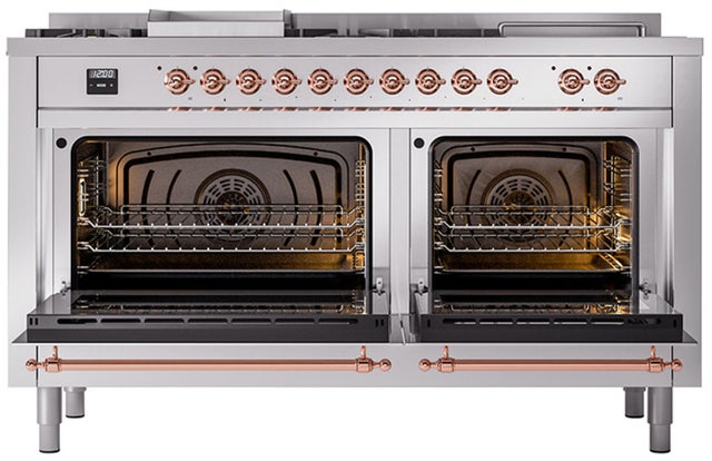 Ilve UN60FSQNMPSSP Nostalgie II Noblesse 60 Inch Dual Fuel Range With...