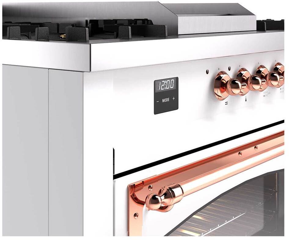 Ilve UN60FSNMPWHP White With Copper Knobs, Natural Gas