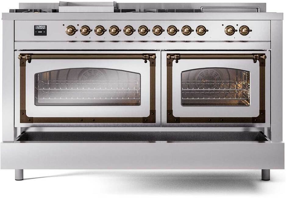 Ilve UN60FSNMPSSB Stainless Steel With Bronze Knobs, Natural Gas