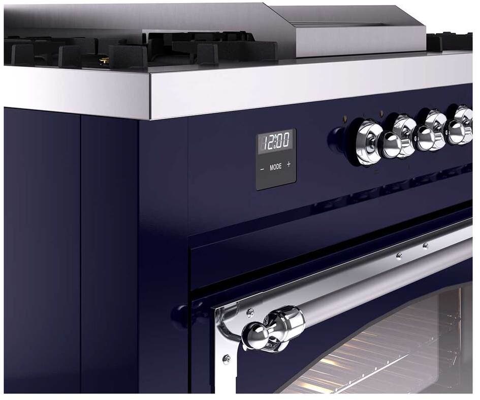 Ilve UN60FSNMPMBC Midnight Blue With Chrome Knobs, Natural Gas