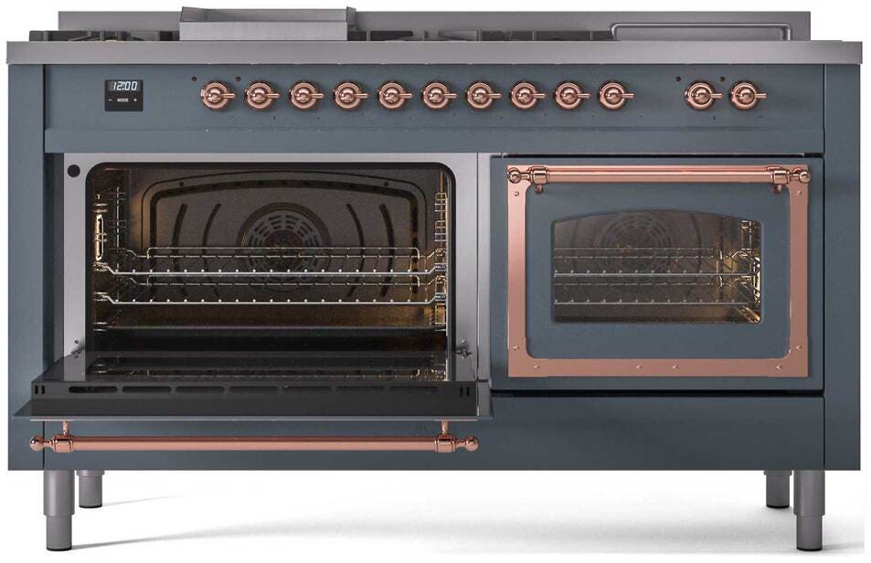 Ilve UN60FSNMPBGP Blue Grey With Copper Knobs, Natural Gas