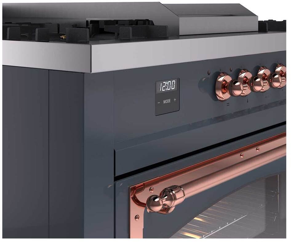 Ilve UN60FSNMPBGP Blue Grey With Copper Knobs, Natural Gas