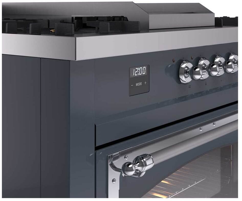 Ilve UN60FSNMPBGC Blue Grey With Chrome Knobs, Natural Gas