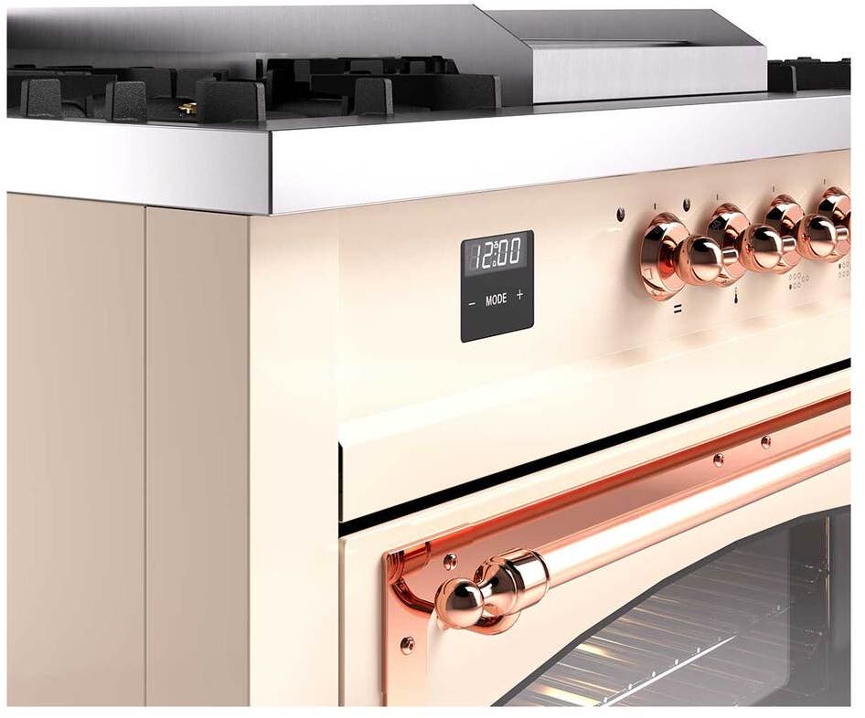 Ilve UN60FSNMPAWPLP Antique White With Copper Knobs, Liquid Propane