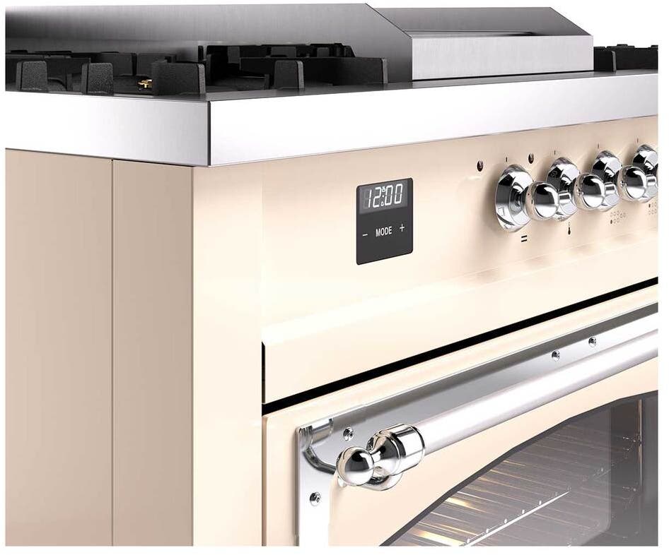 Ilve UN60FSNMPAWC Antique White With Chrome Knobs, Natural Gas
