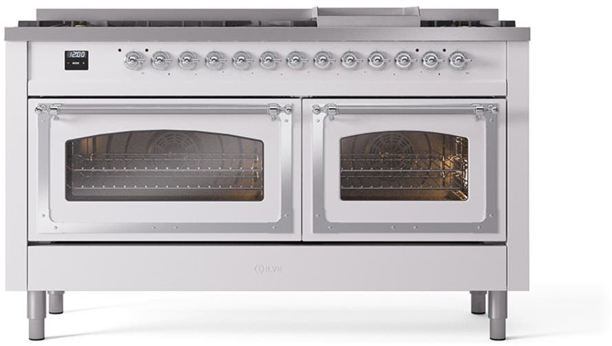 Ilve UN60FNMPWHG White With Brass Knobs, Natural Gas