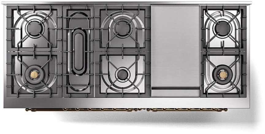 Ilve UN60FNMPMBGLP Midnight Blue With Brass Knobs, Liquid Propane