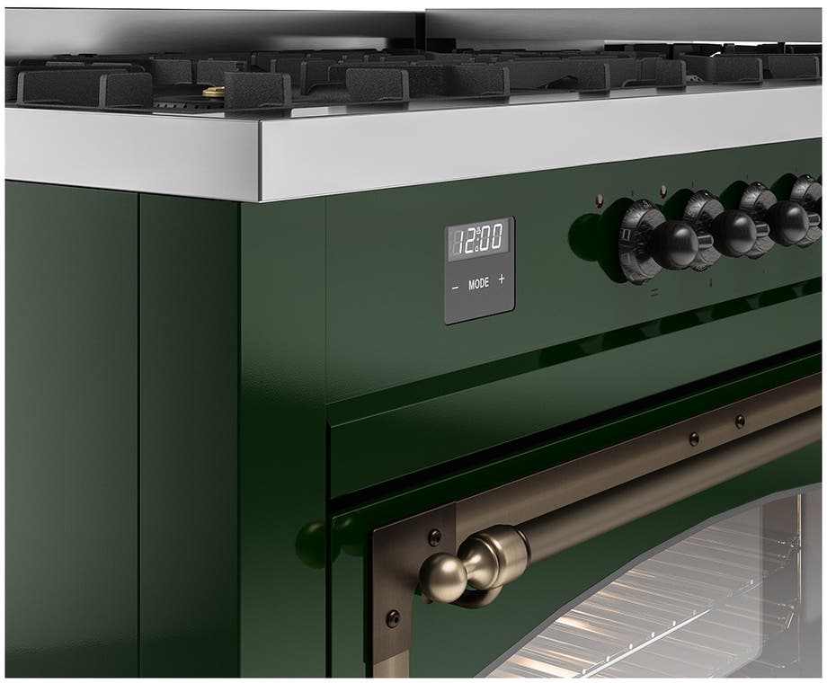 Ilve UN60FNMPEGB Emerald Green With Bronze Knobs, Natural Gas