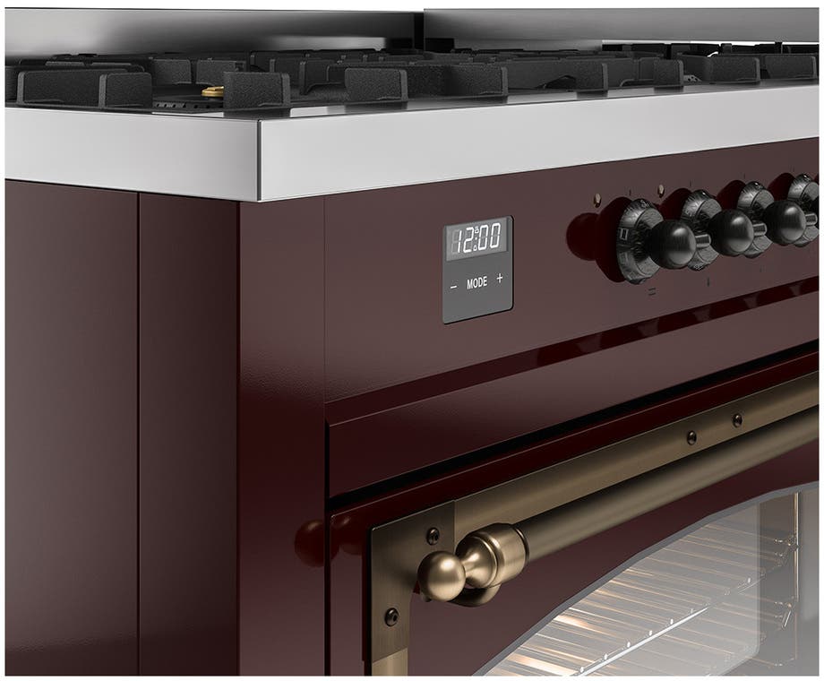 Ilve UN60FNMPBUBLP Burgundy With Bronze Knobs, Liquid Propane