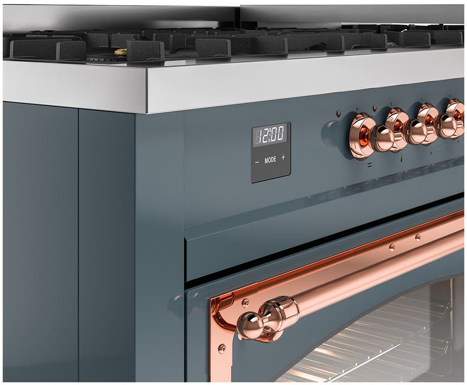 Ilve UN60FNMPBGP Blue Grey With Copper Knobs, Natural Gas