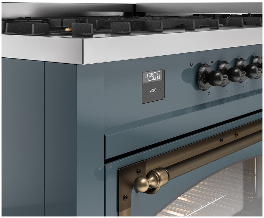 Ilve UN60FNMPBGB Blue Grey With Bronze Knobs, Natural Gas
