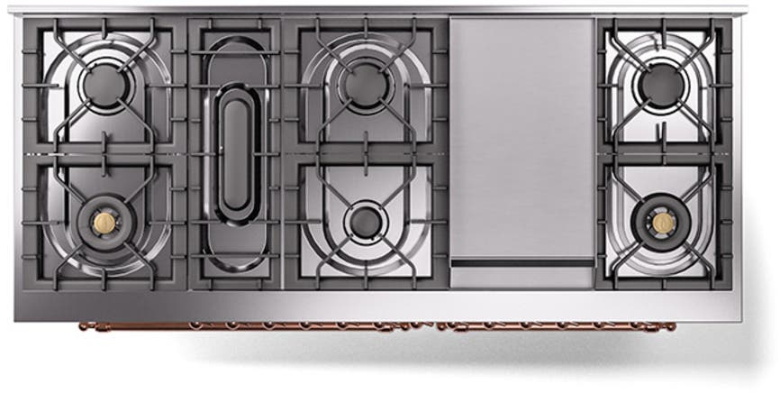 Ilve UN60FNMPAWP Antique White With Copper Knobs, Natural Gas