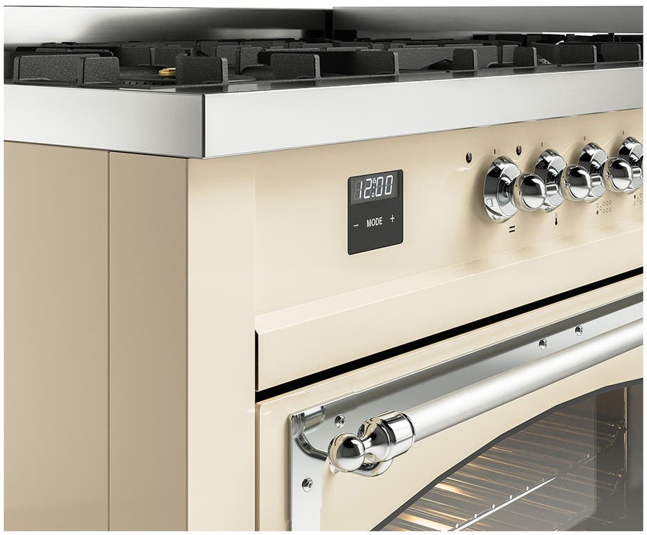 Ilve UN60FNMPAWCLP Antique White With Chrome Knobs, Liquid Propane