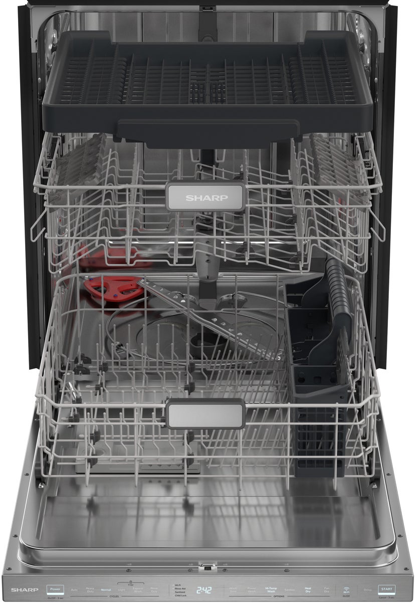 Sharp SDW6888JS 24 in. Slide-In Smart 42 dB Dishwasher: Stainless ...