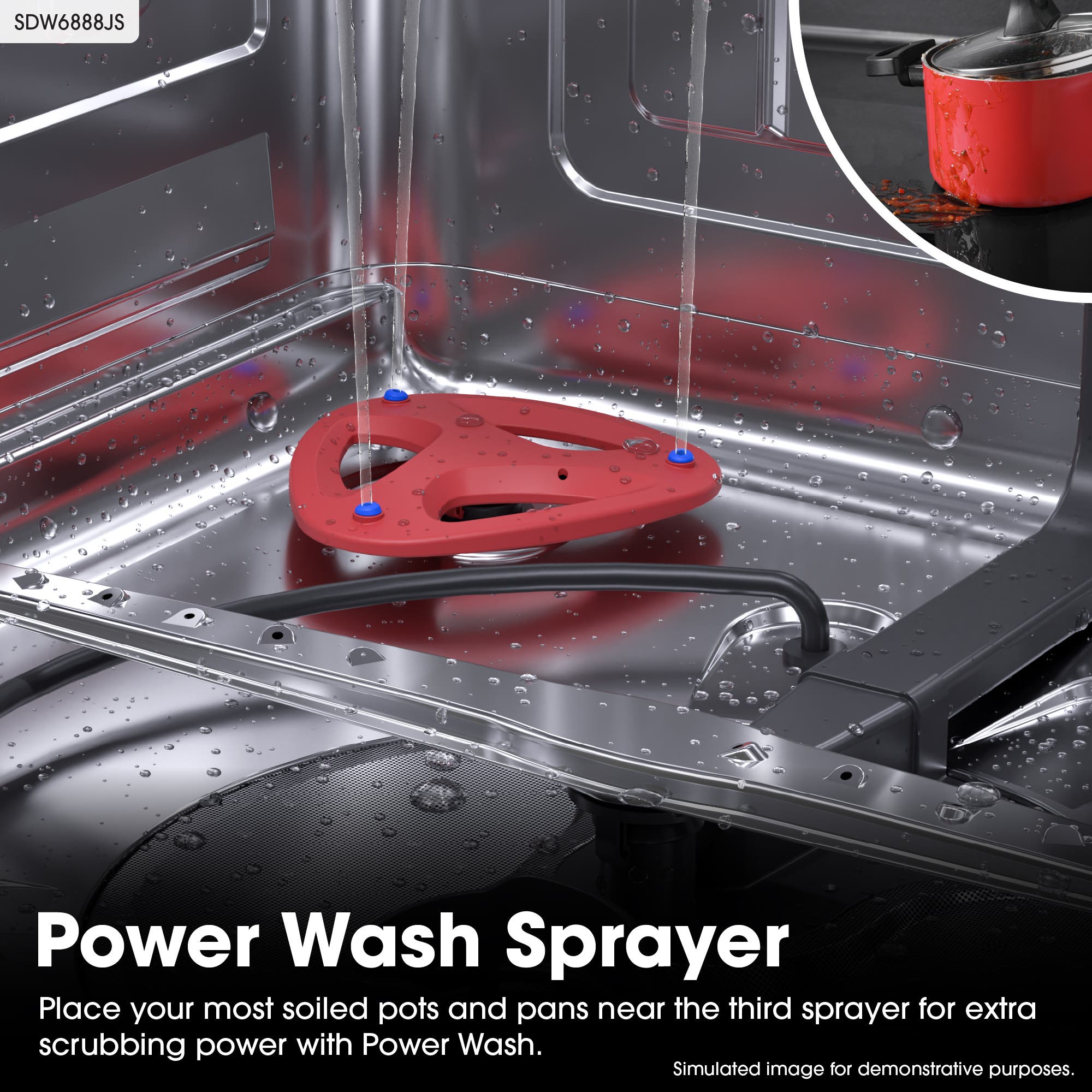 Sharp SDW6888JS Stainless Steel