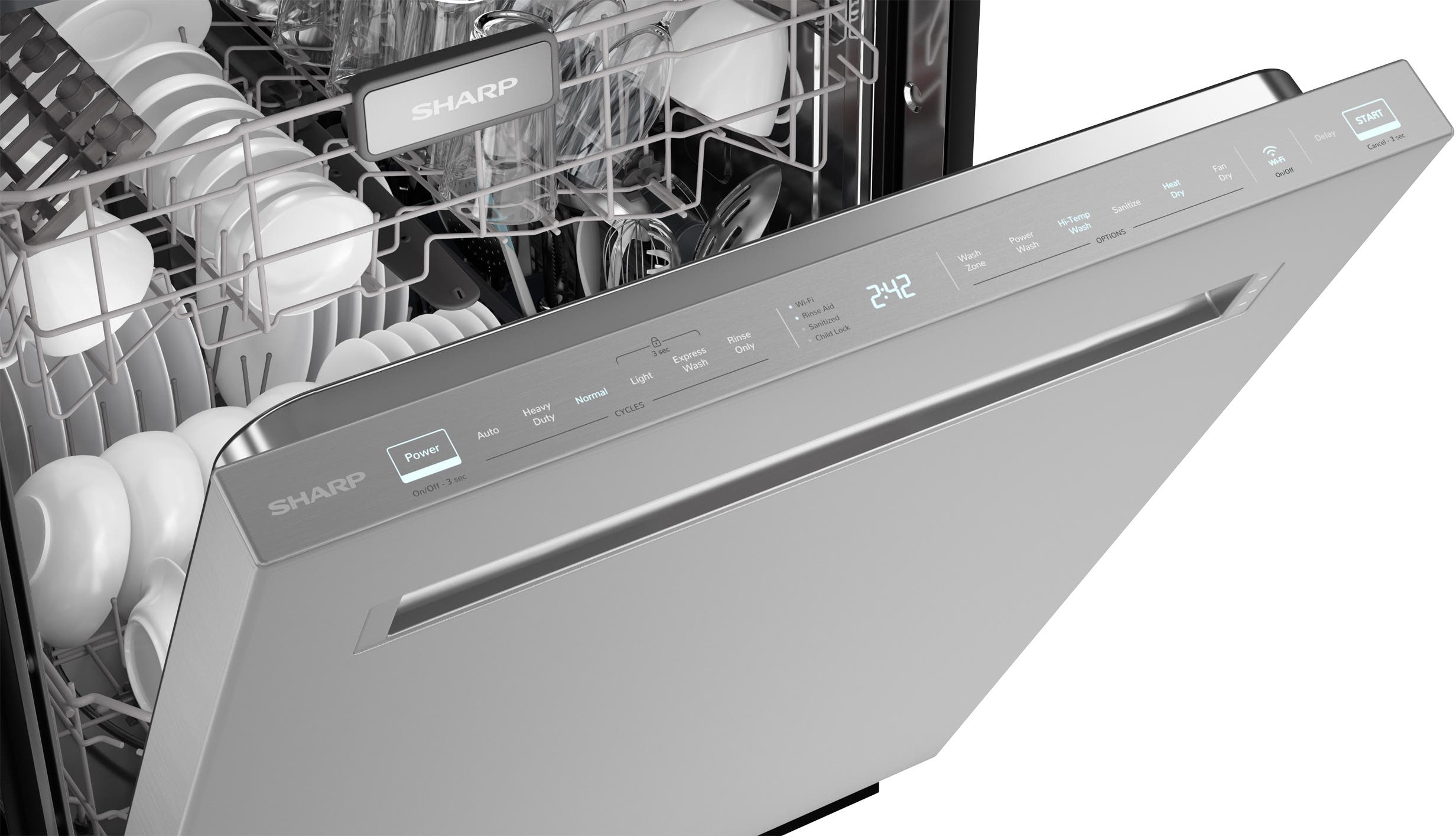 Sharp SDW6888JS Stainless Steel