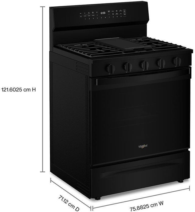 Whirlpool WFGS7530RB 30 Inch Smart Gas Range With Air Cooking technolog...