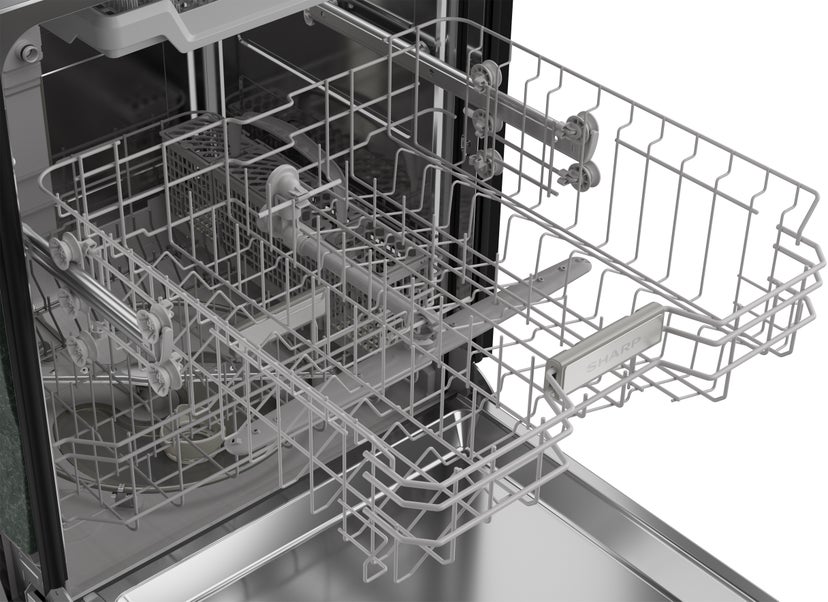 Sharp SDW6506JS 24 in. Slide-In Hybrid Dishwasher: Stainless Steel