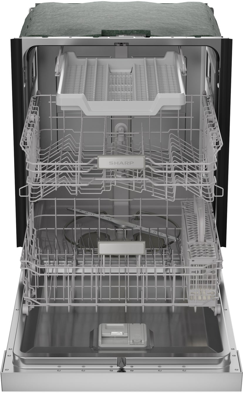 Sharp SDW6506JS 24 in. Slide-In Hybrid Dishwasher: Stainless Steel