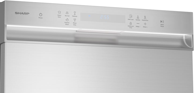 Sharp SDW6506JS 24 in. Slide-In Hybrid Dishwasher: Stainless Steel