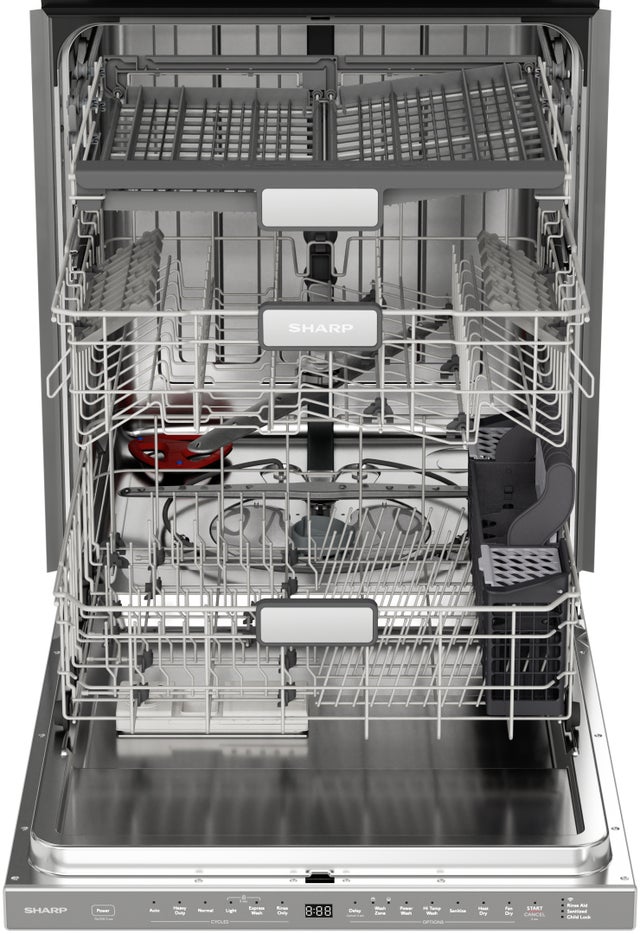 Sharp SDW6767HS 24 Inch Pocket Handle Dishwasher with Fingerprint ...